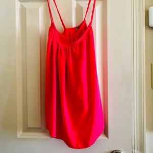 Silky hot pink spaghetti strap shirt